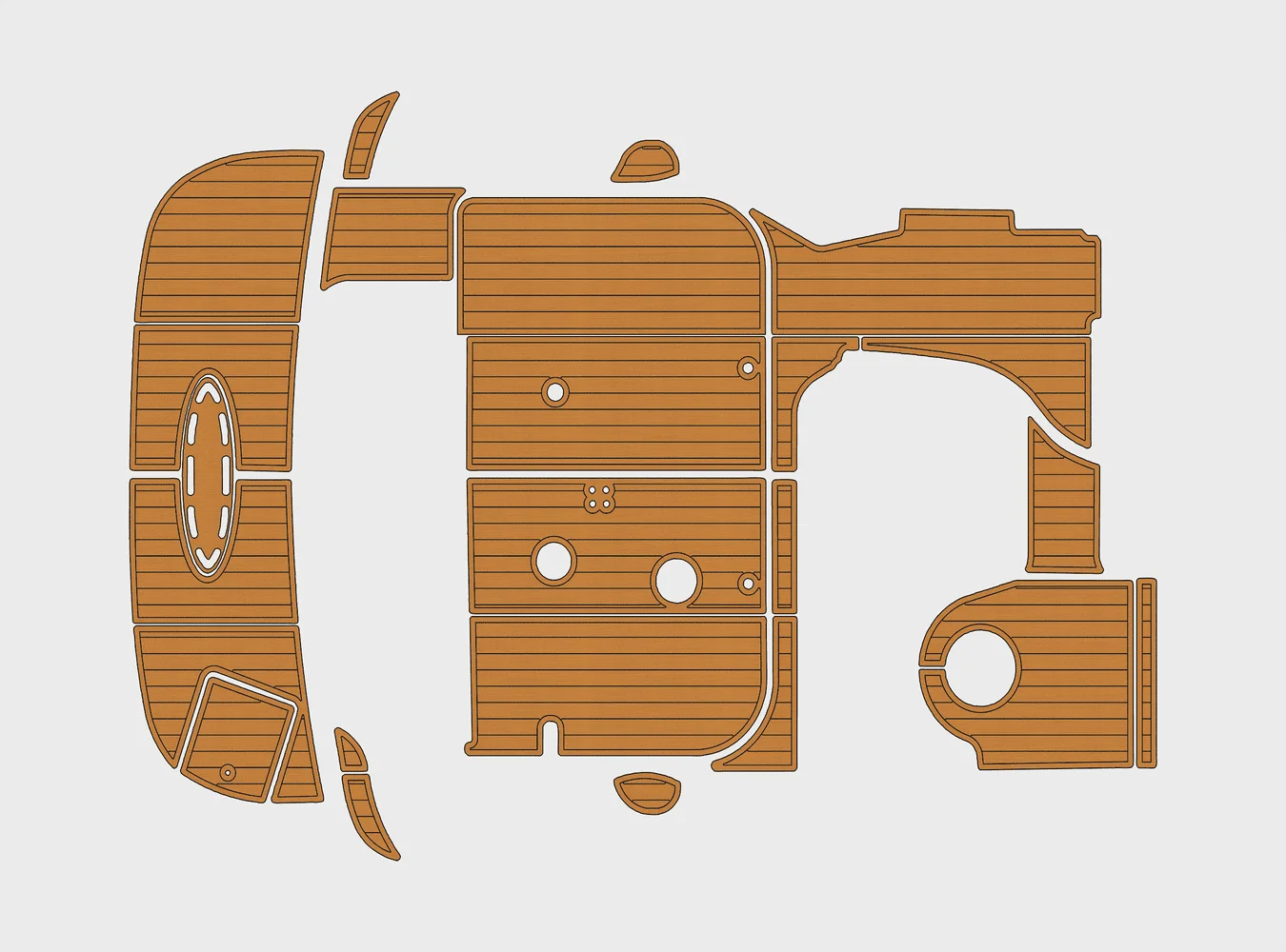 

2002-2006 Sea Ray 360 Sundancer 1/4" 6mm EVA foam Non-Slip PVC Teak Decking marine Mat seadek aqua carpet Marine Floor