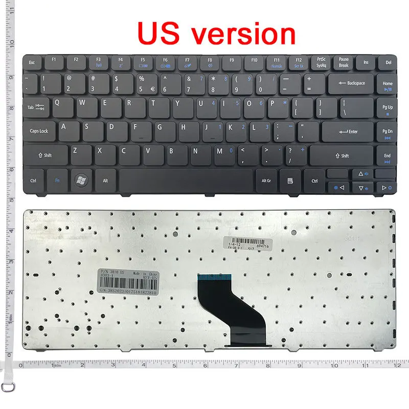 US/RU/SP/UK/BR Laptop Keyboard For ACER Aspire 3810 4745G D640G 3750G 4250 4352G 3820G 4560 4736Z 4535G 4741G 4551 4540 4535