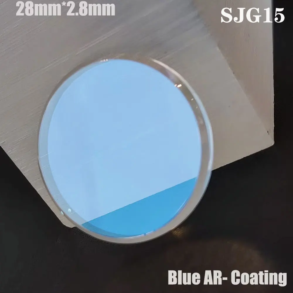 28mmx2.8mm flat sapphire glass SKX013 SKX015 blue/red/transparent AR coated watch replacement module Watch accessories