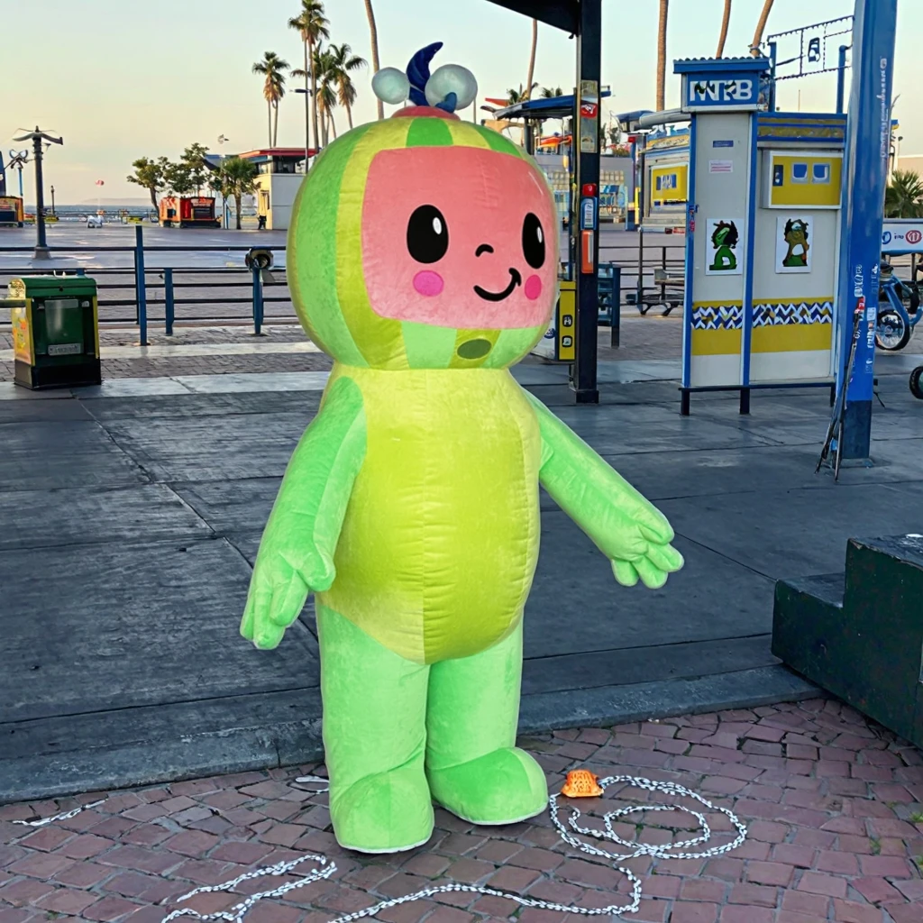 New Arrival Cartoon Inflatable Watermelon Mascot Baby Costume Plush Clothing Customized Design for Halloween Party Props