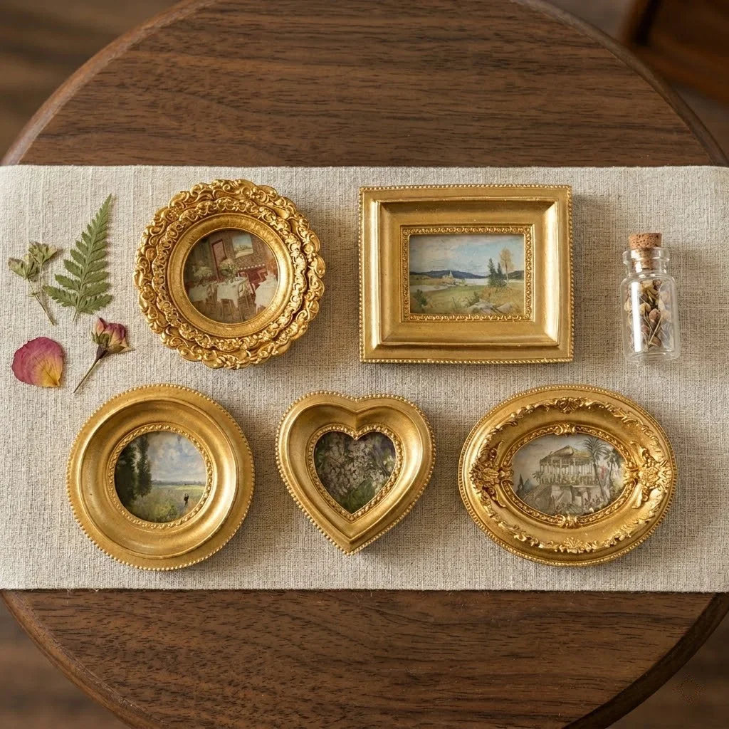 Premium Vintage European Resin Crown Adorned Creative Tabletop Photo Frames For Kids Graduation Wedding Home Decor Keepsake Gift