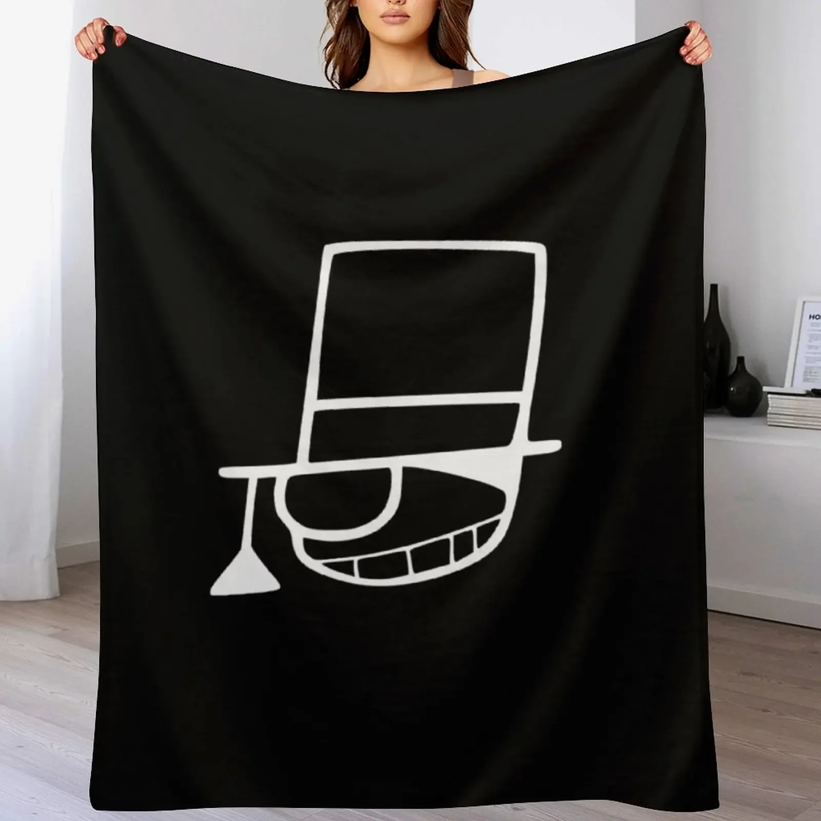 

Kaito Kid Logo (white) Throw Blanket Decorative Beds Baby Blankets Hairy Stuffeds sofa bed For Decorative Sofa Blankets