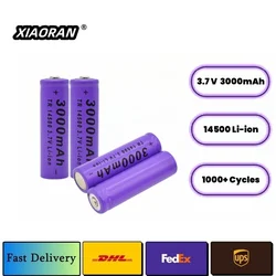 3.7V 3000mAh New 14500 lithium Batteries Li-ion Rechargeable Battery Flashlight Battery LED Flashlight Smoke Alarm Toy Cell