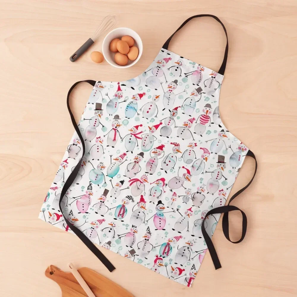 

Winter snowmen - Christmas snow - Snowfight Apron for kitchen useful Kitchen Tools Accessories Things For The Kitchen Apron