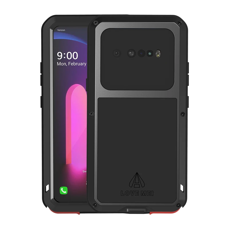 Love Mei Phone Cases for LG V60 Military Grade Metal Protective Case Silicone Shockproof Dustproof Cover