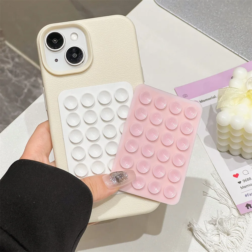 3D-Saugnapf-Ständerhülle für iPhone 11 12 13 Pro Max Hüllen iPhone 17 15 16 14 Plus XS XR Stoßfeste Runde Saugnapf-Silikonhülle – Detail 3
