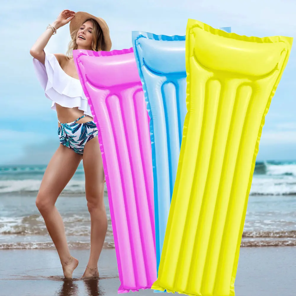 Inflatable Giant Pool Float Air Mattress Floating Row Bed Party Water Toys Beach Swimming Ring Floatie Mat for Kids Adults