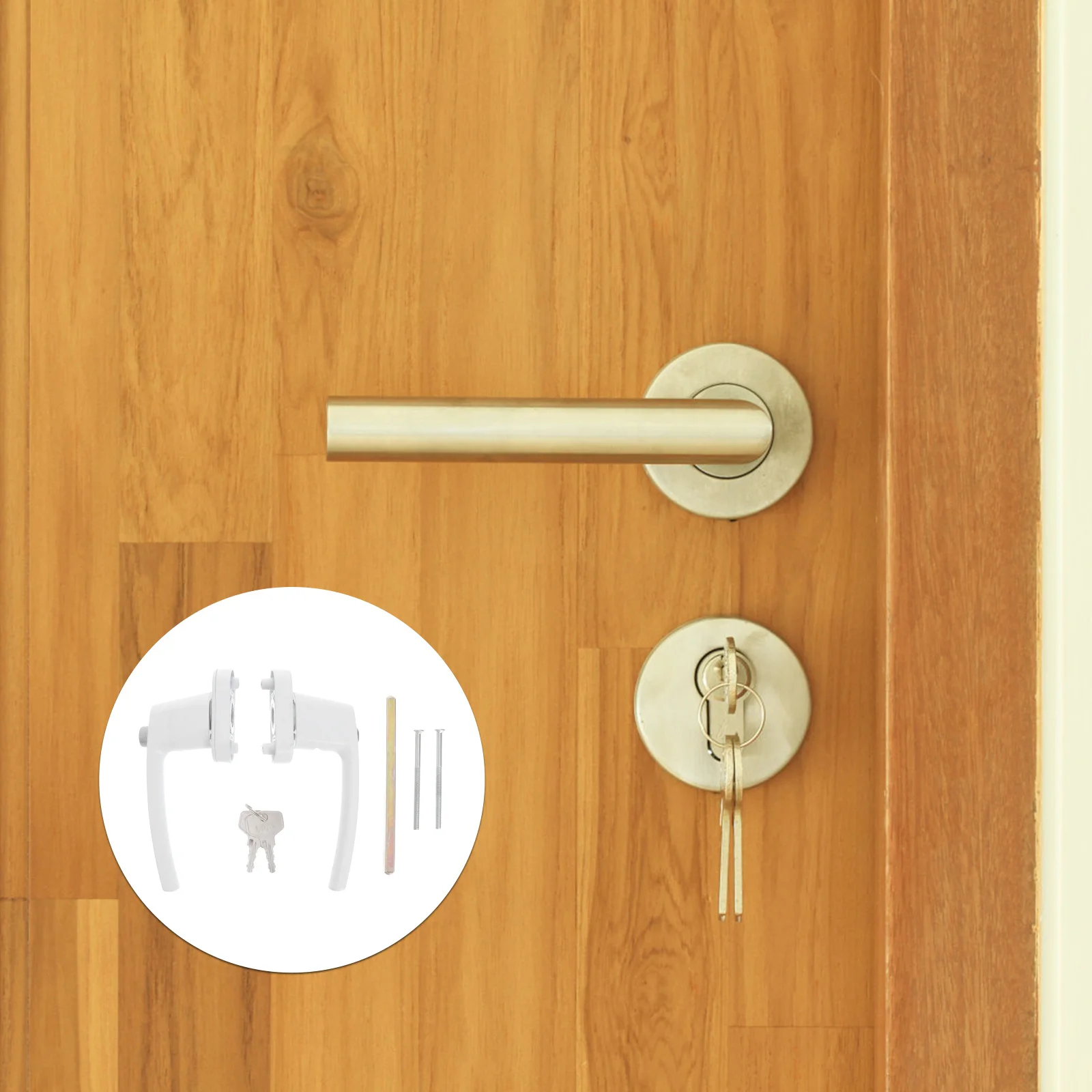 Two end Zinc Alloy Thickened Solid Crank Handle Keys Door Window Security Easy Install Sturdy Structure Indoor