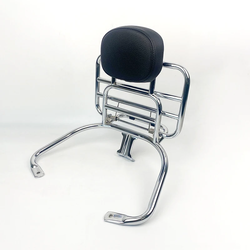 Oem Quality Rear Storage Rack with Chrome Painted Backrest Stainless Steel  Rear Carrier for Vespa GTS 300