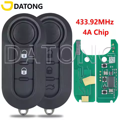 Datong World 4A Chip 433MHz A2C86460000 SIP22 Blade Flip Car Remote Key Or PCB Board For Fiat Mobi Uno Fiorino E Mais Strada