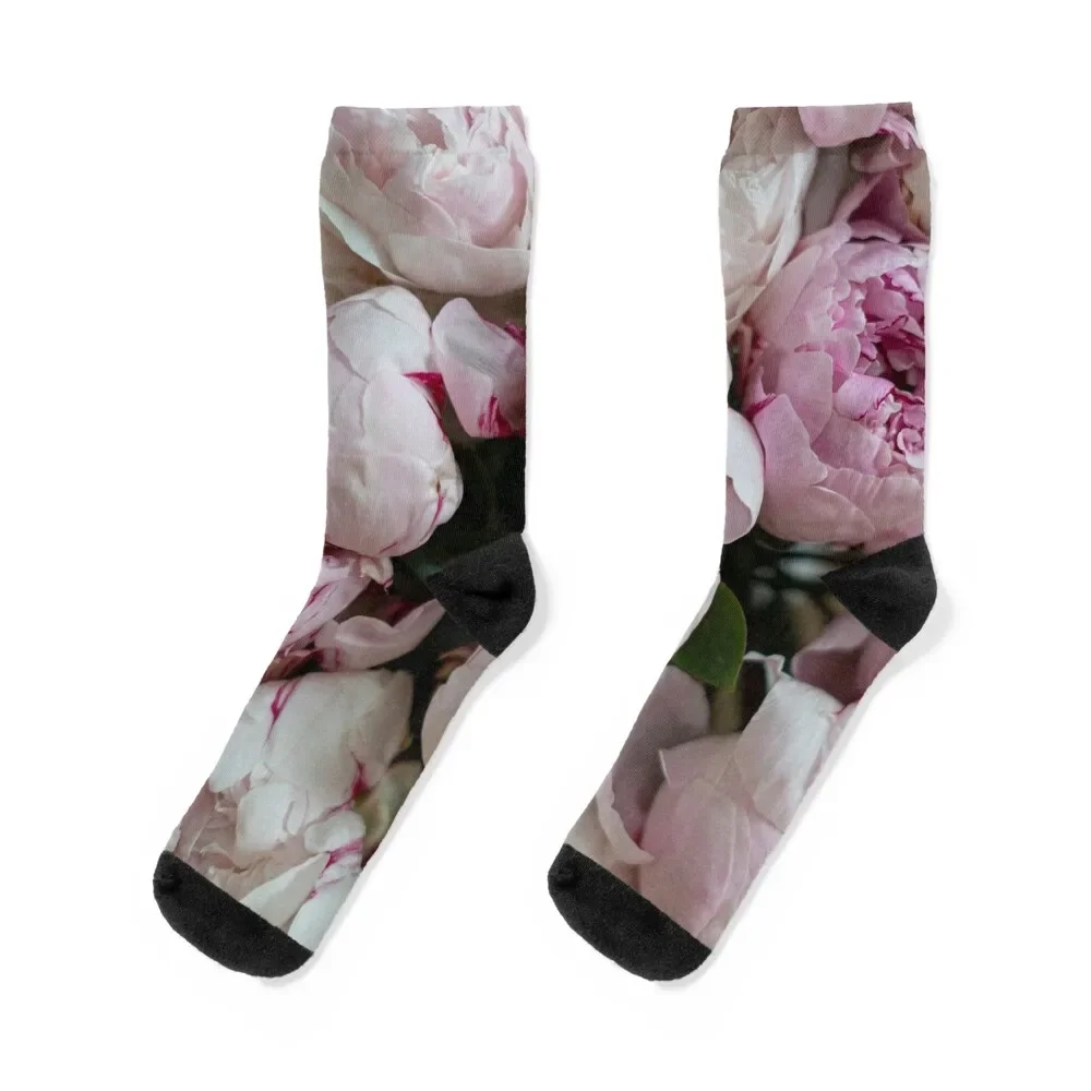 

Pink Peonies print Socks Sports heated valentine gift ideas sheer Socks Girl Men's