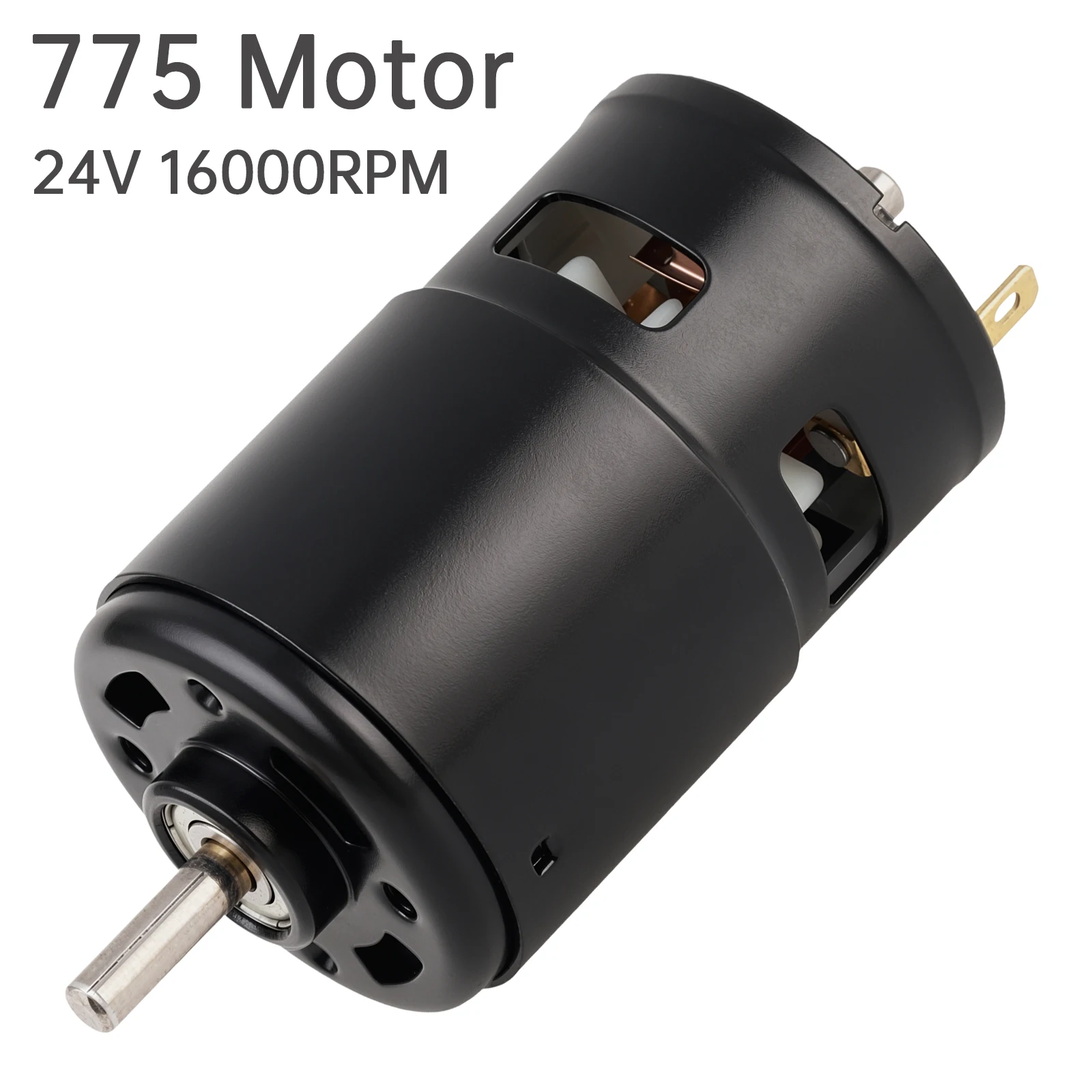 RS775 DC Motor 24V 16000RPM Double Ball Bearing High Speed Micro Motor for DIY Project / Small Machine / Electric Tools