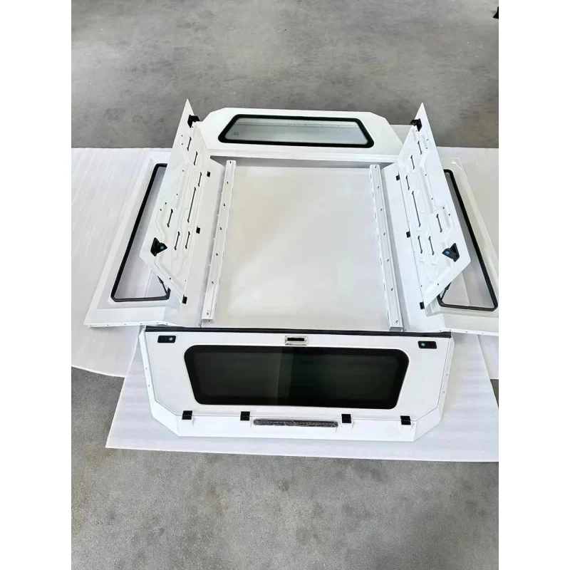 High Quality Universal Aluminum Alloy Retractable Hard Waterproof Black Locking 4X4 Pickup Truck Canopy Shell Fit Shark 6 Ranger