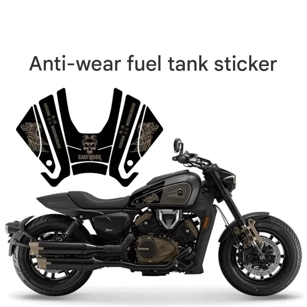 For QJMOTOR SRV600 SRV 600 Flash 600 Motorcycle Anti-slip Tank Pad Sticker Fishbone Protector Decal Accesorios Moto Parts