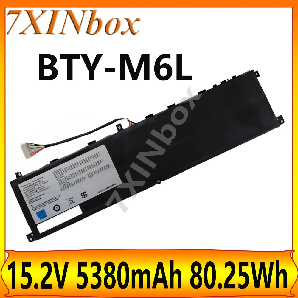 

7XINbox BTY-M6L 15,2 В, 5380 мАч, 80, 25 Втч, аккумулятор для ноутбука MSI 8RF GS65 PS42 8RB PS63 PS63 8RC MS-16Q3
