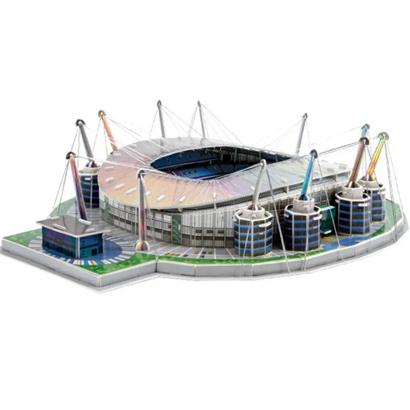 [Zabawne] 130 sztuk/zestaw Aguero England City of Manchester Etihad F.C. RU Football Game Stadiums model budynku zabawka oryginalne pudełko