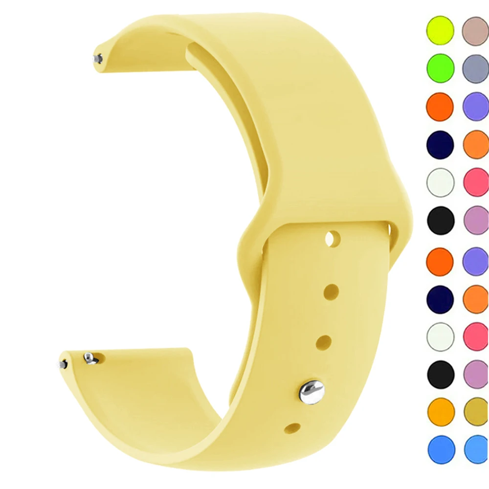 Silicone strap For Samsung Galaxy watch 6/5/5 pro/4/Classic/Active 2/Gear S3 20mm 22mm sport bracelet Huawei GT 2/e/3/4 pro band