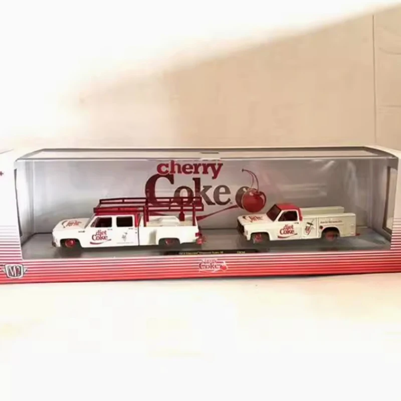 

M2 1/64 Cheyenne Super 1973/GMC Sierra Grande 1975, модель автомобиля из сплава, статическая коллекция, украшенный праздничный подарок