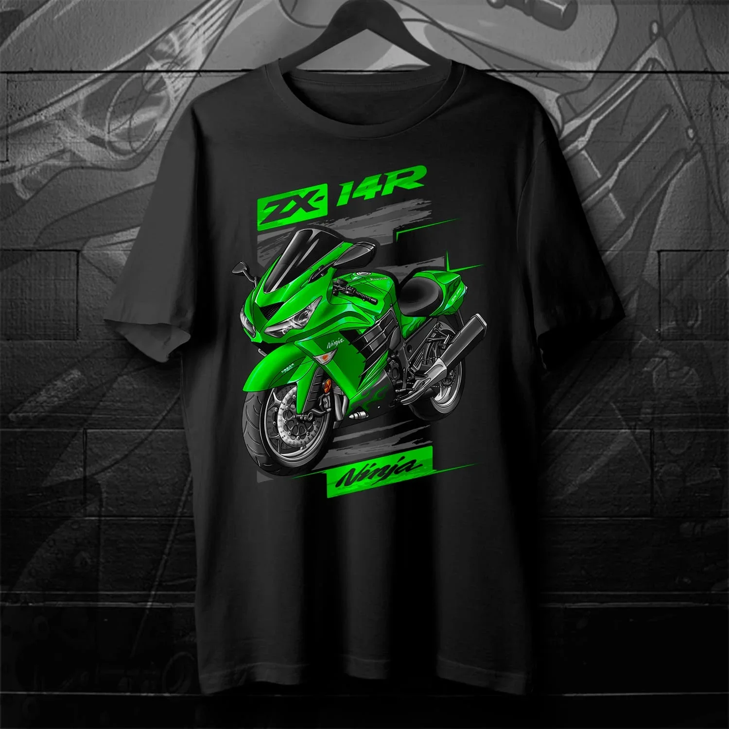 2012-2024 Models Japanese Ninja ZX-14R Motorcycle T-Shirt 100% Cotton O-Neck Short Sleeve Summer Casual Mens T-shirt Streetwear