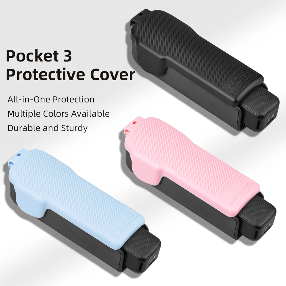 Para DJI Osmo Pocket 3 funda protectora anticaída cubierta con tapa con cordón carcasa protectora accesorios de cubierta protectora