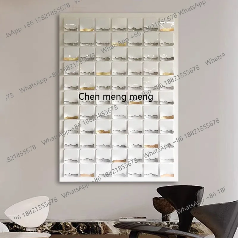 A74Modern living room high-end physical painting, acrylic mural villa simple decorative painting