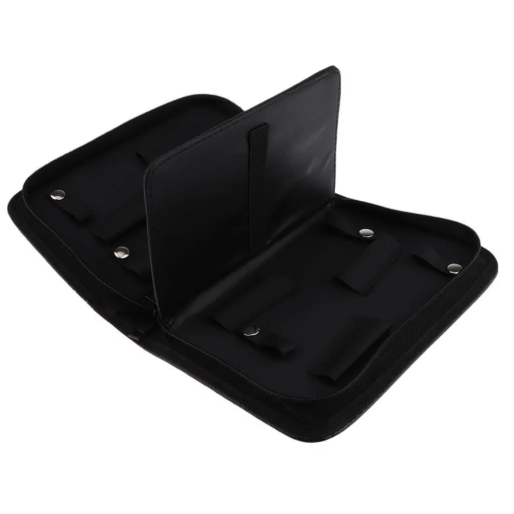 

Leather 6 Hair Scissors Pockets Carrying Case Barber Tools Holder Pet Hairdressing Scissors Storage Box for Heimsalon Use