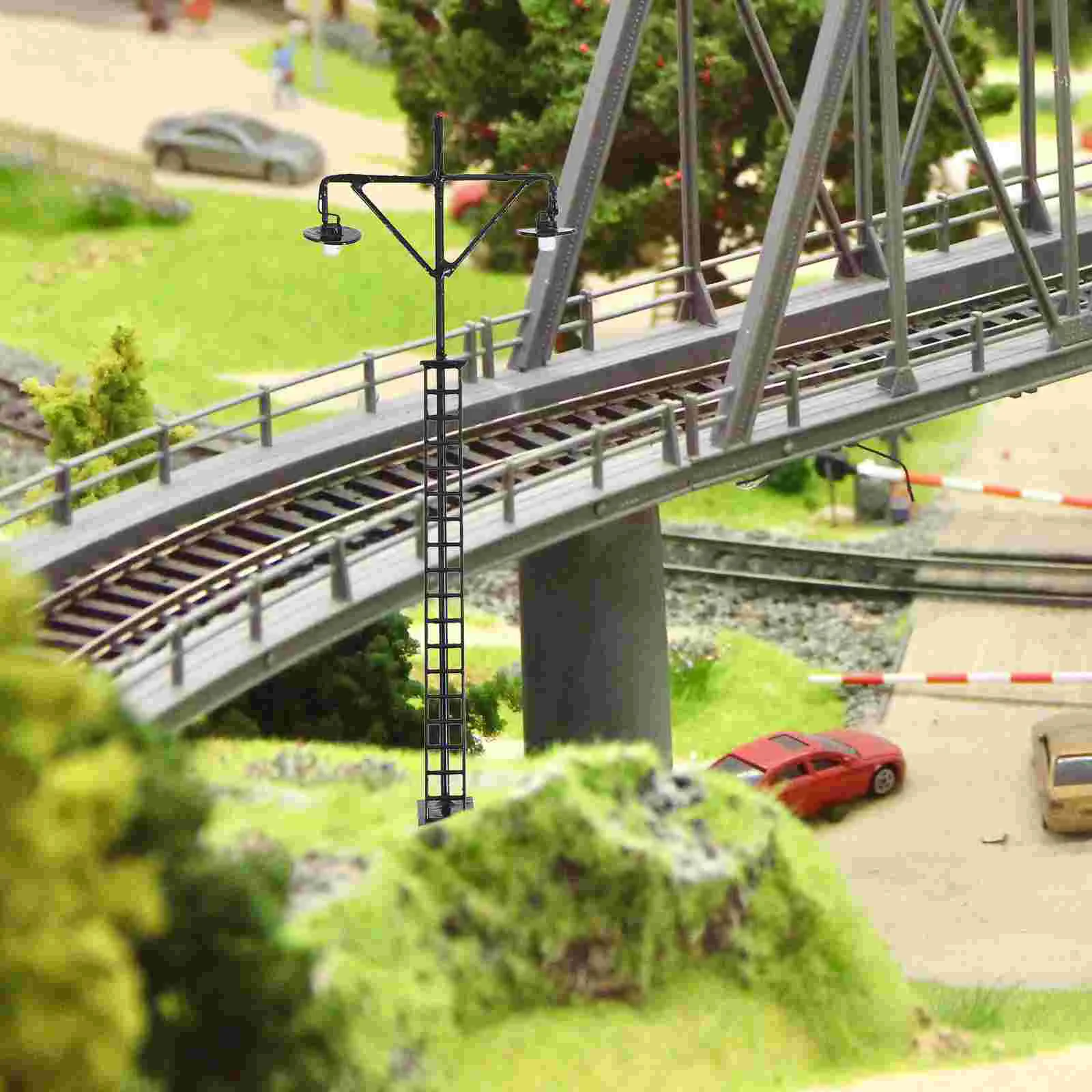 Modelo de luz de tren Mesa de arena Material de construcción Materiales de señal ferroviaria Mini tráfico en miniatura