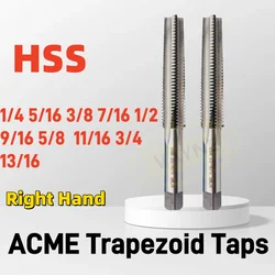 1PCS HSS Right Hand American Trapezoid Taps ACME 1/4 3/8 7/16 1/2 5/8 3/4 5/16 11/16 9/16 3/4 13/16 Thread Tap