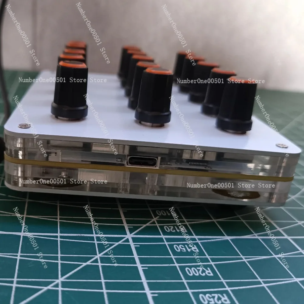 15 Knob Knobs Custom CC Information Volume USB-C Interface Music Host Software MIDI Controller