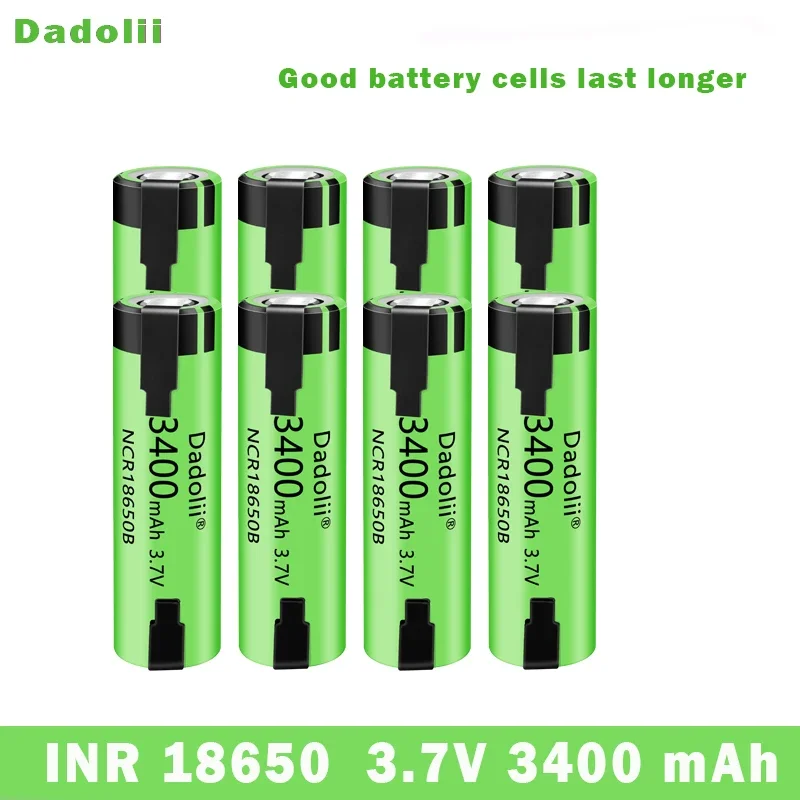 100% brand new and original high quality 18650 lithium ionrechargeable battery 3.7 V 3400 mAh NCR18650B flashlight battery