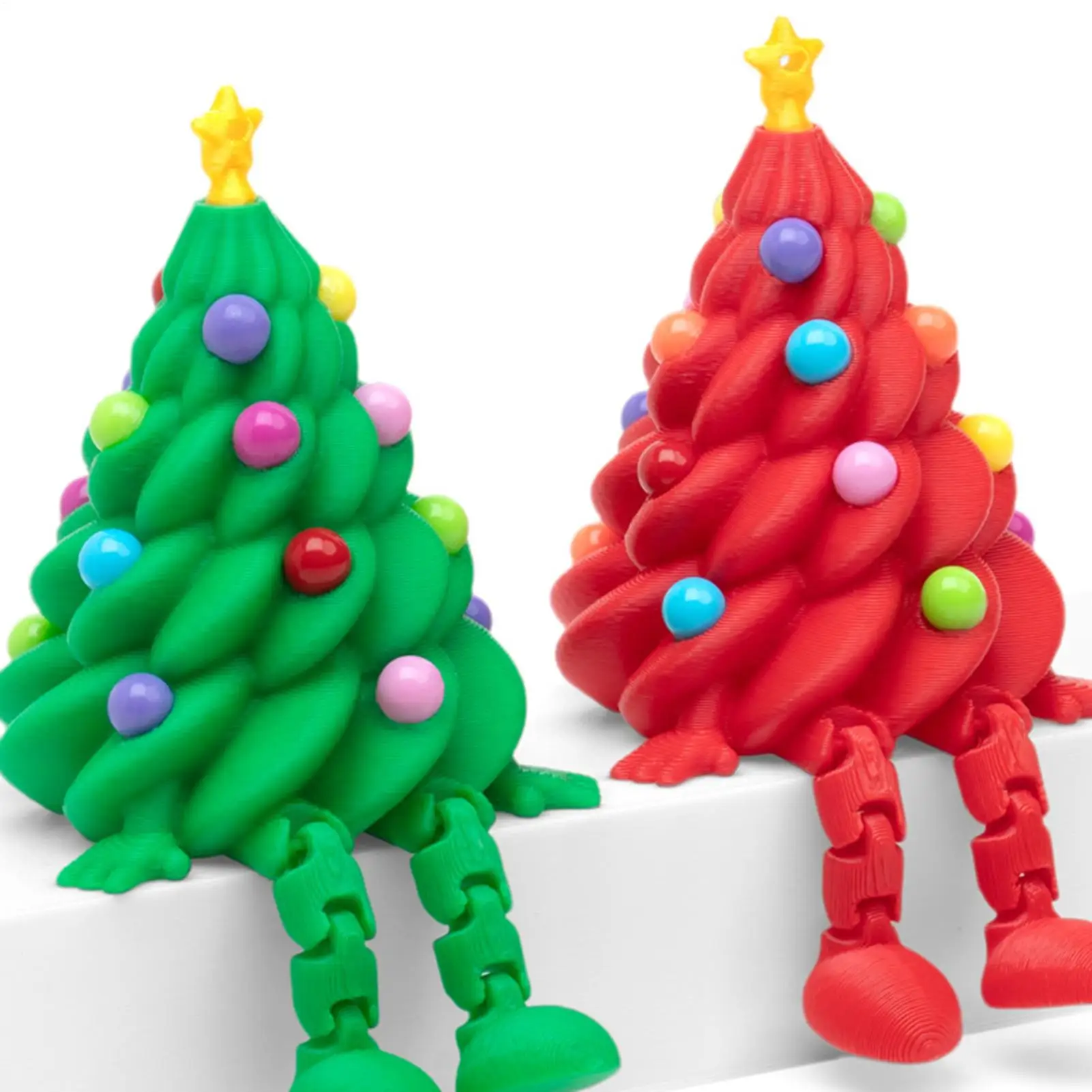 3D Printed Christmas Tree Figures Multi-joint Movable Xmas Decoration Navidad Home Accessories Kids Gifts Living Room Decoration