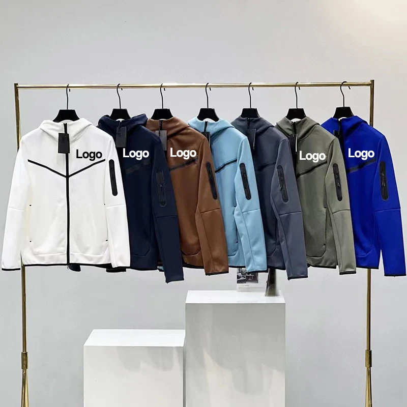 Luxury Brands Clothes High Quality Zip Up Hoodie and Sweatpants Set Streetwear Winter Sports Joggers Tracksuits for Men