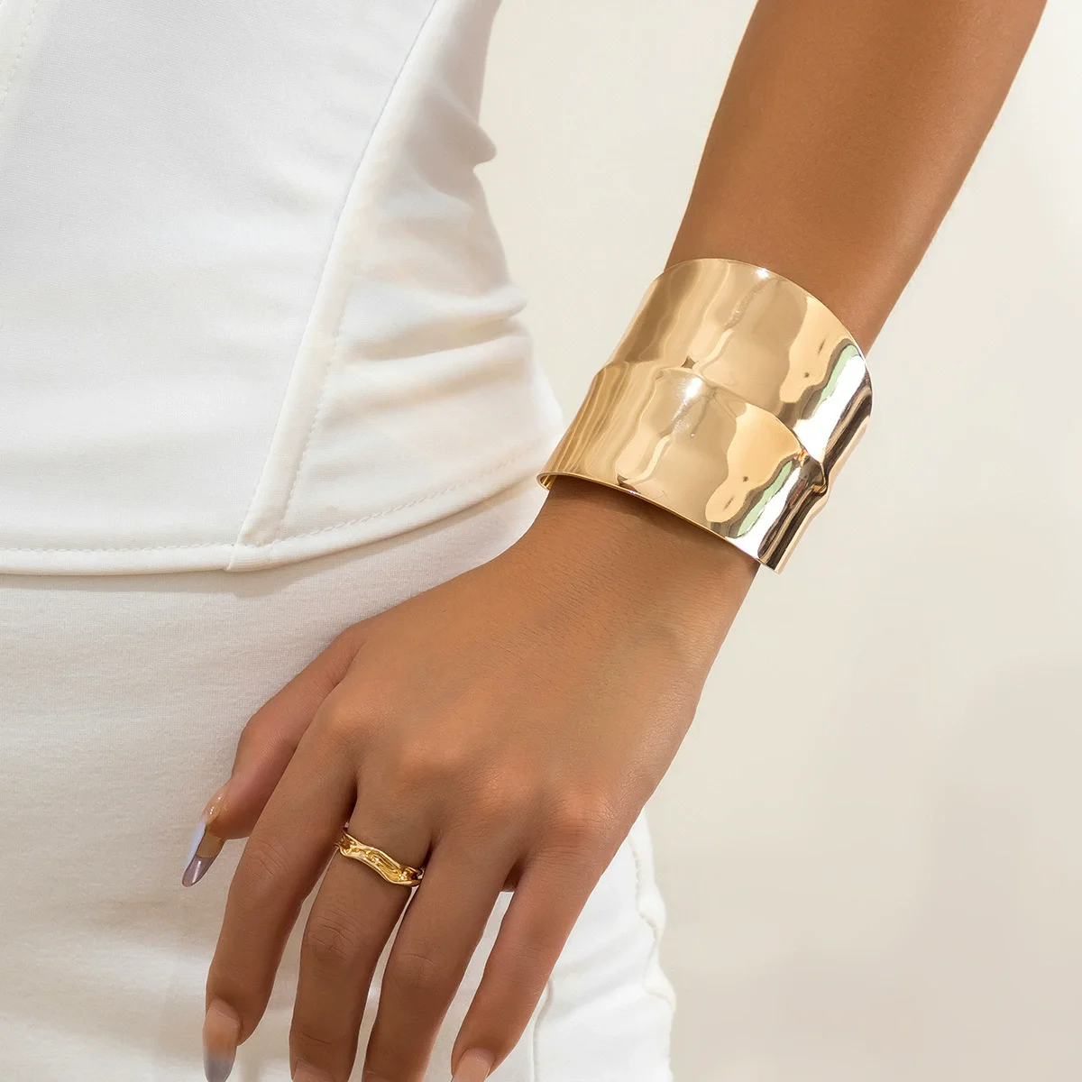 Geometric Gold Cuff… - image