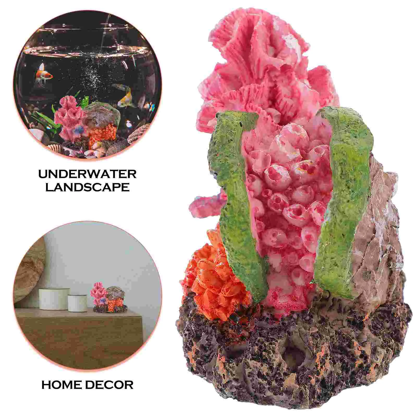 Artificial Coral Fake Reef Aquarium Plants Decor Accessories for Model Ornament Resin Decoration