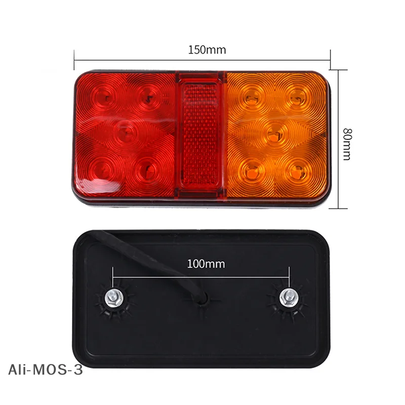 【S】سيارة LED الذيل بدوره إشارة فائقة السطوع 12/24 فولت الفرامل عكس مصباح لشاحنة بيك اب مقطورة لمبة خلفية مقاوم للماء #4