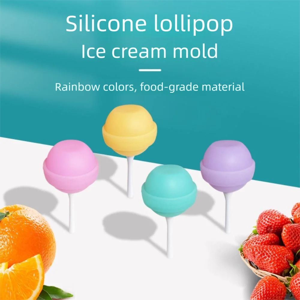 

1/4Pcs New Silicone Popsicle Mold DIY Reusable Ice Molds Ice Cream Maker for Egg Bites