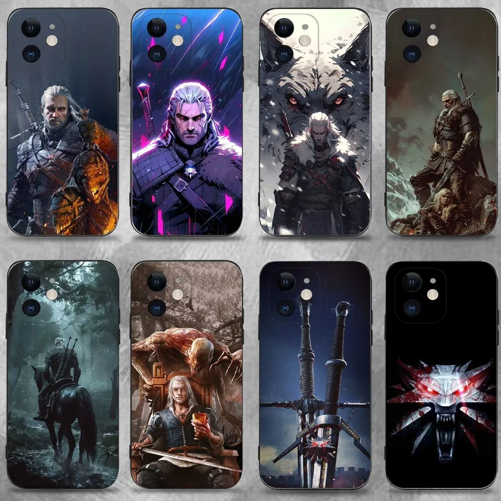 

Game The W-Witcher Phone Case For iPhone 16,15,14,13,12,11 Plus,Pro Max,XS,X,XR,SE,Mini,8,7,Soft Silicone Black Cover