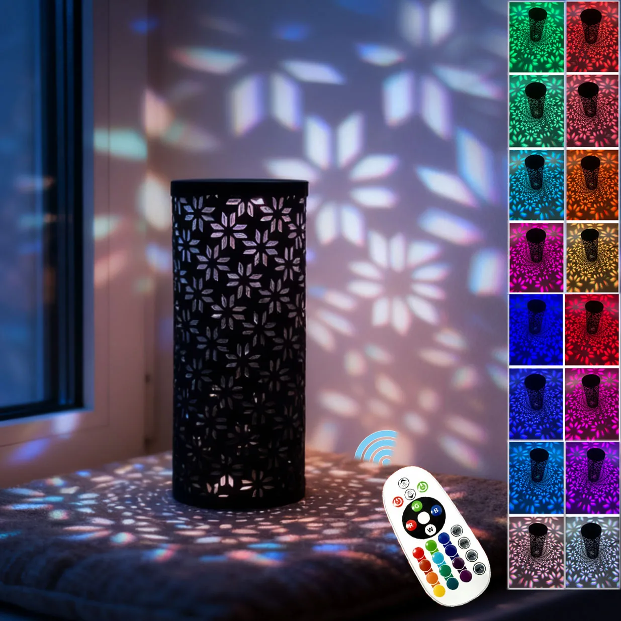 

Креативная металлическая настольная лампа в форме маленького цветка, идеально подходит для проекции спальни, атмосферы вечеринок и свадебных украшений.