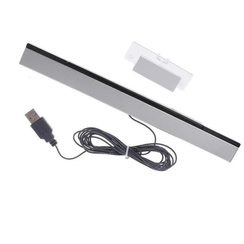 

30pcs USB Wired Receiver Infrared Ray Sensor Bar with Clear Stand Replacement For Nintendo Wii