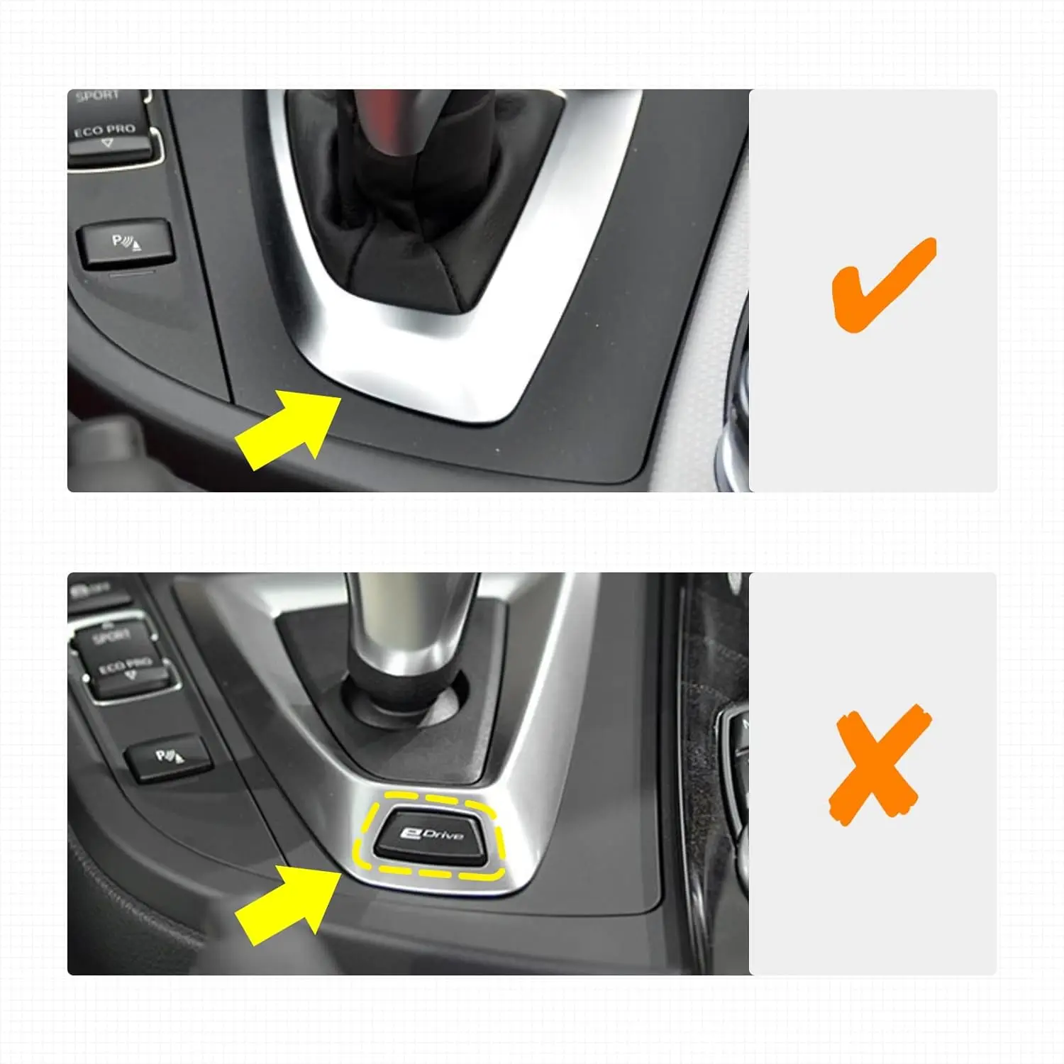 LHD Carbon Fiber Center Console Shift Head Base Panel Suitable For BMW F10 F20 F22 F30 F32 F34 F36