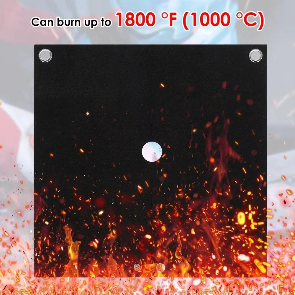 New Durable High Temp Fireproof Blanket Carbon Felt Black Fireproof Mat Insulation Retardant Welding Protective Blanket