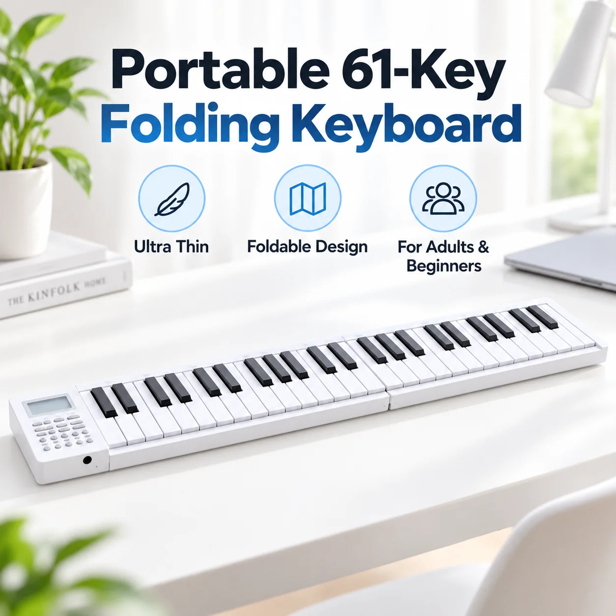 61-toetsen opvouwbaar elektron - Keyboard Piano 61 Key recensie en prijs