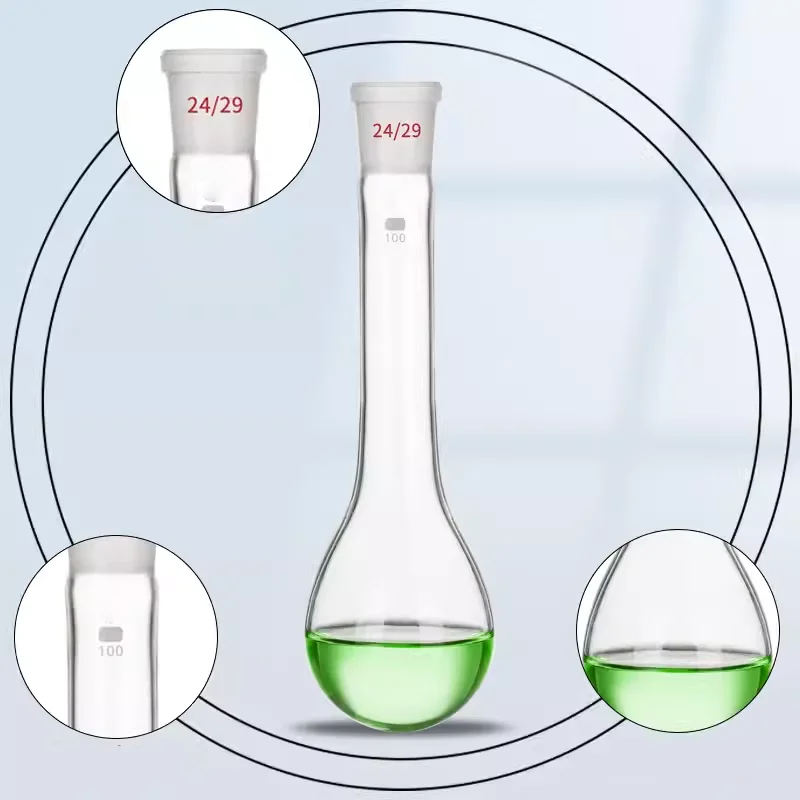 Frasco de fixação de nitrogênio de vidro, boca-terra, pescoço longo, borossilicato alto, 24 #, 250ml 500ml 1000ml