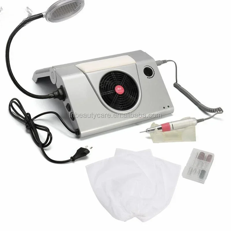 

New Design 3 in 1 Multi Function Nail Dust Collector Vacuum with LED Table lamp