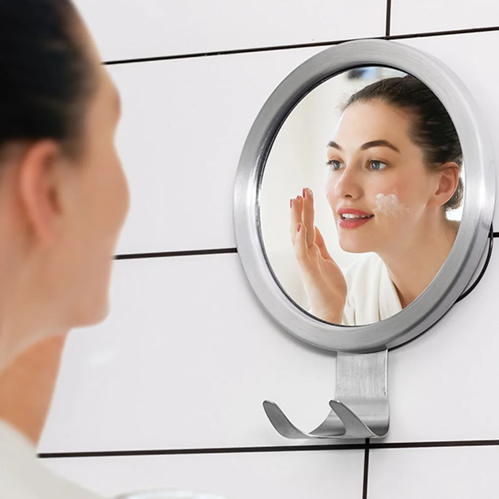 AEE3-1 Piece Portable Shower Shaving Mirror With Suction Cup Bathroom Wall Mount Anti Fog Makeup Mirror Bathroom