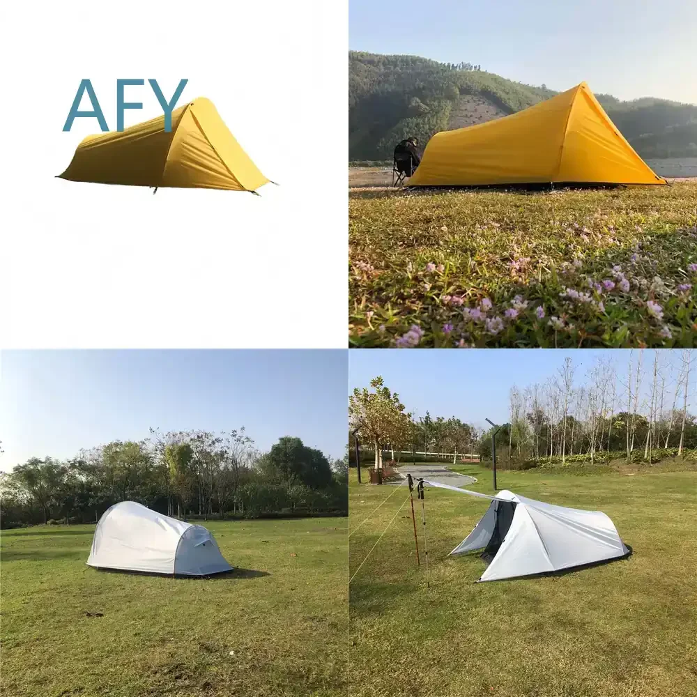 Ultra-light 4 Seasons 2 Person Tunnel Tent for Outdoor Camping Hiking Backpacking Waterproof Breathable Portable Lightweight