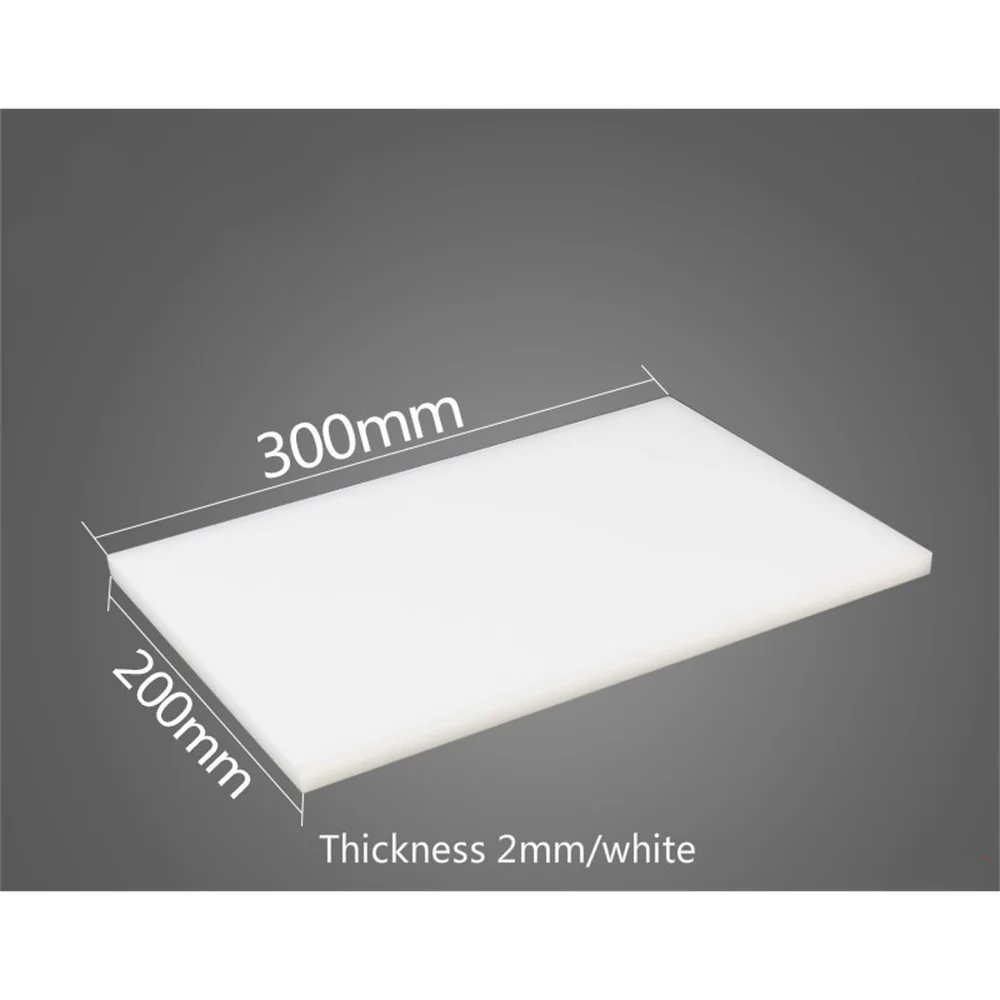 Foglio di plastica bianco Pannello acrilico Vetro organico Polimetilmacrilato 2mm 2.7mm 4.5mm Spessore 300*200mm