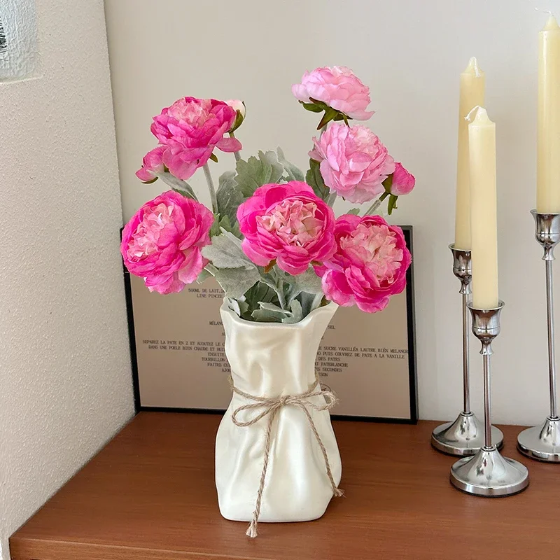 French Cream Style Vase Home Living Room Flower Arrangement Light Luxury Premium Dining Table