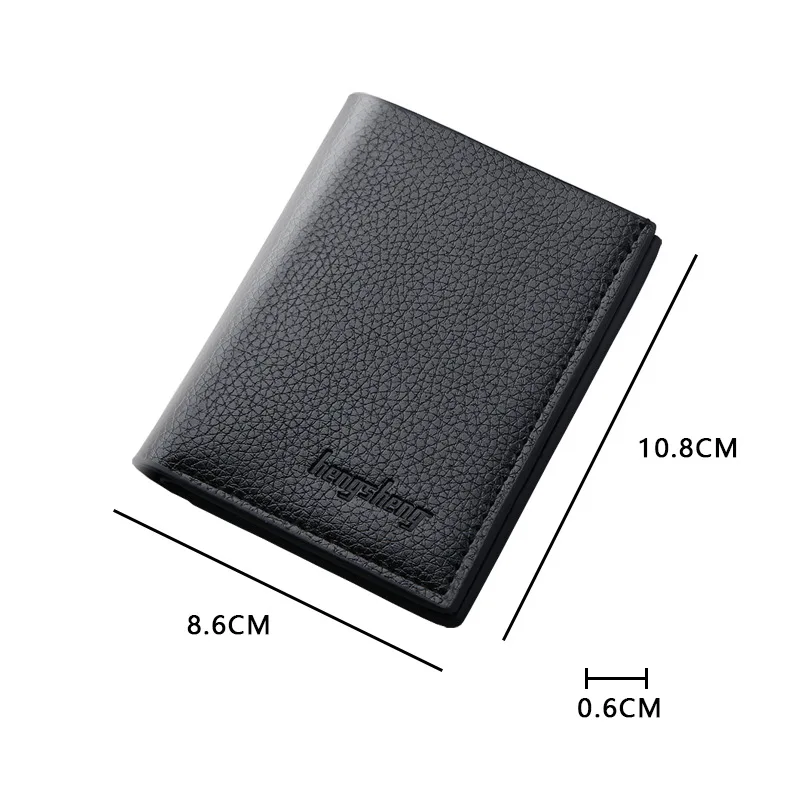 Men's Short Wallet Vertical Thin Driver's License Dollar Card Holder Practical Small Wallet  Purses