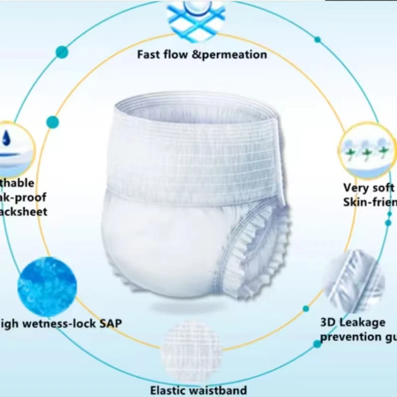 Disposable Adult Pant Diapers Adult Pants Incontinence Adult Diaper Pants